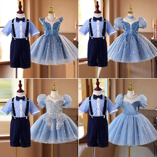 元旦儿童合唱幼儿园毕业演出服男女童礼服蓬蓬纱裙中小学生表演服