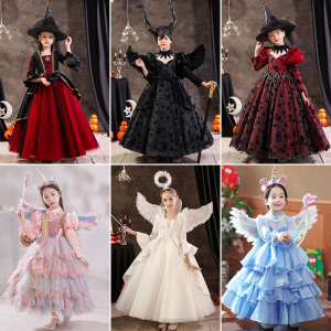 万圣节儿童服装女童cosplay服饰小女孩宝宝化妆舞会装扮女巫衣服