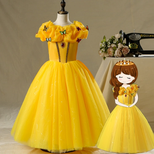 Желтый наряд маленькой принцессы, xэллоуин, косплей