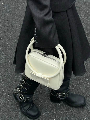 Милая модная универсальная маленькая квадратная сумка на одно плечо с бантиком