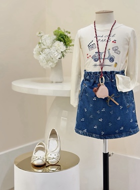 Choice.i Girl bp 女大童儿童全棉圆领卡通电动车印花长袖T恤