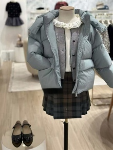 Choice.i Girl bp 女童蓝色连帽羽绒服儿童白鸭绒保暖外套