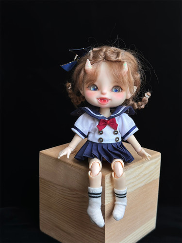 咩瓜社恶魔角BJDOB11娃头恶魔