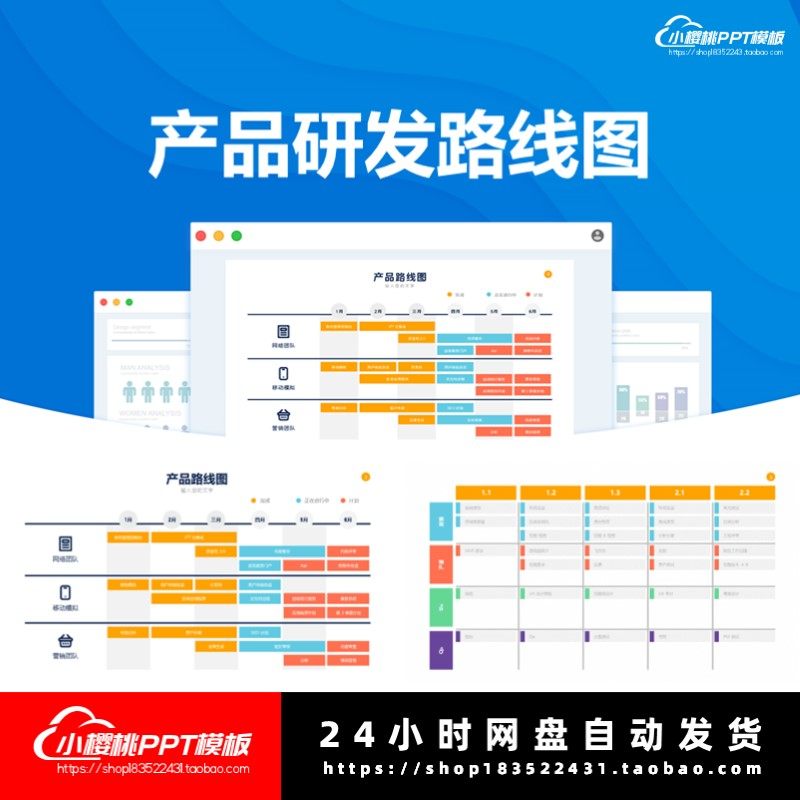 流程规划PPT模板图表项目管理信息产品流程分析PPT模板分析研发