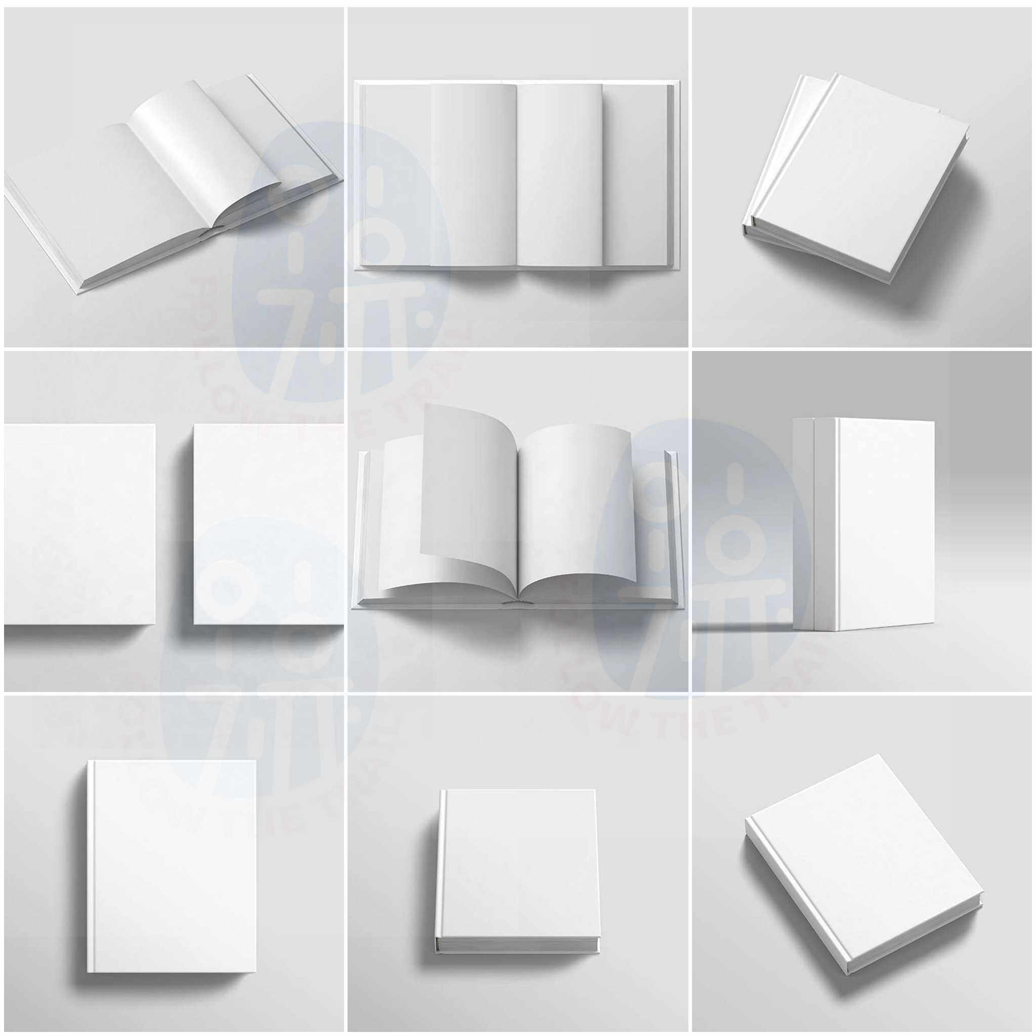 厚精装书籍图书画册封面内页立体展示效果图vi智能贴图ps样机素材