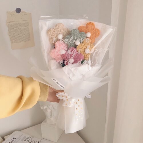 卡通毛绒小花束三八节日礼物
