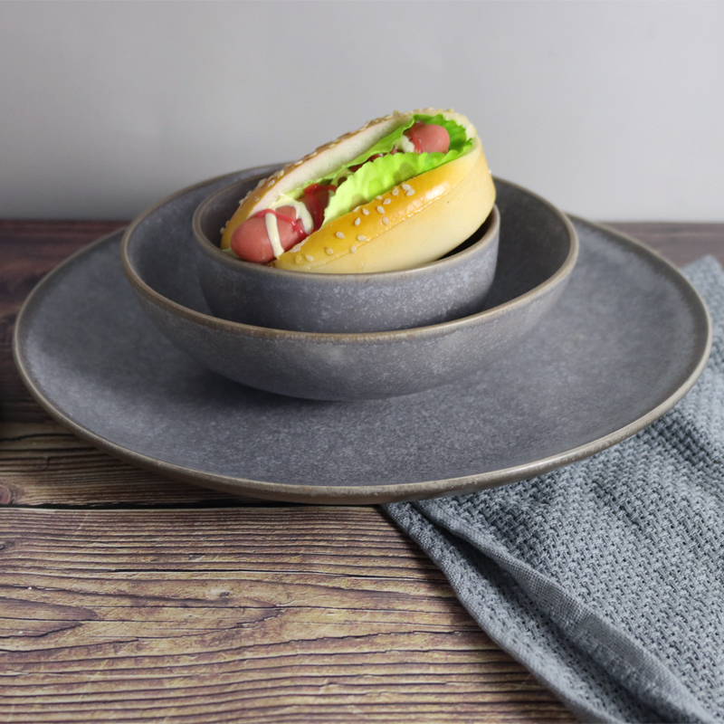 手作做旧感复古风微瑕疵甜品盘