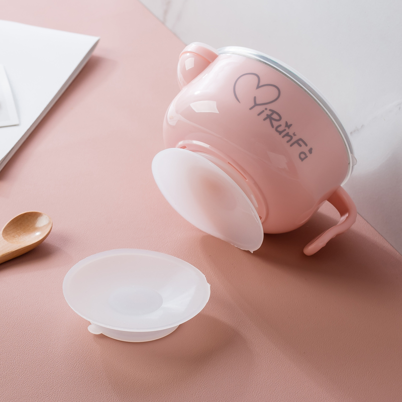 防摔婴儿宝宝餐具注水保温碗带盖