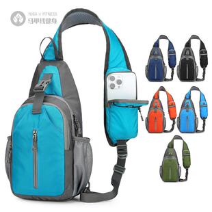 防泼水单肩包斜挎轻便运动户外胸包男女可收纳旅行超轻尼龙