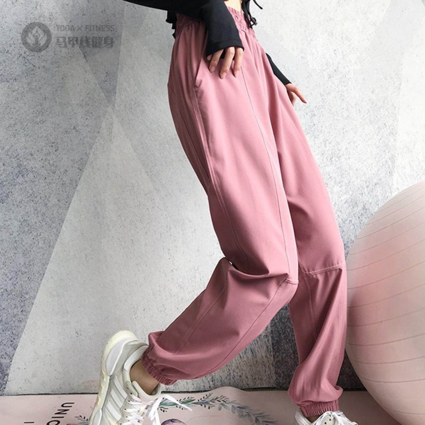 运动瑜伽裤女宽松束脚跑步健身休闲百搭卫裤速干高腰口袋长裤,运动/瑜伽/健身/球迷用品,瑜伽长裤,淘宝优惠券,粉丝福利购,淘宝优惠卷