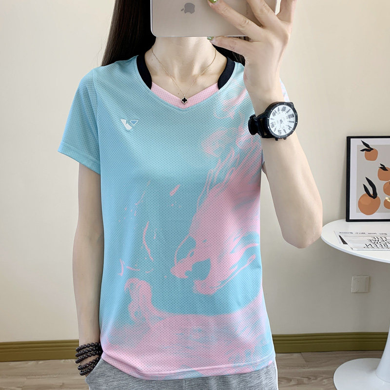 夏季户外健身运动速干衣短袖t恤衫女网眼透气团购打球服快干衣男