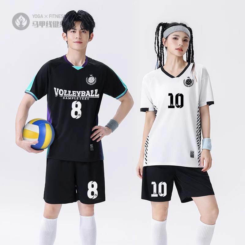 成人新款排球服印制男女款气排球训练服套装学生羽毛球比赛队服儿