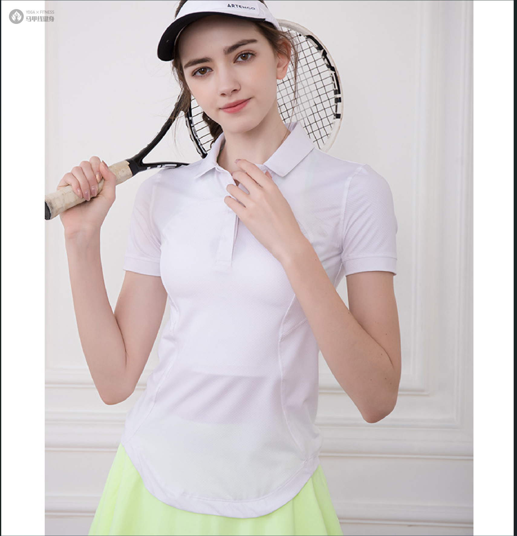 美式运动短袖T恤女速干透气时尚网纱翻领修身上衣健身跑步瑜伽服