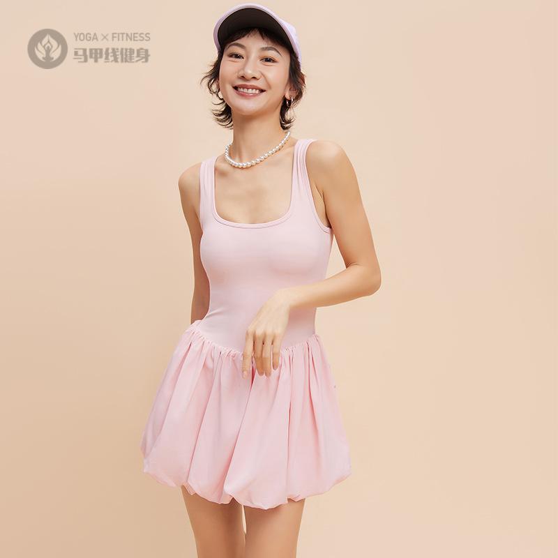 网球裙女连衣裙花苞设计防走光多