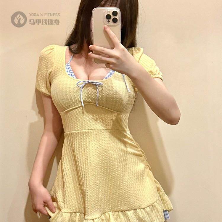 2026新款连体裙式保守泳衣女学生