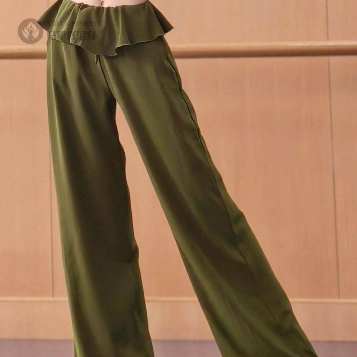 舞裤子直筒裤垂感舞蹈裤中国舞形体飘逸阔腿裤古典舞练功服