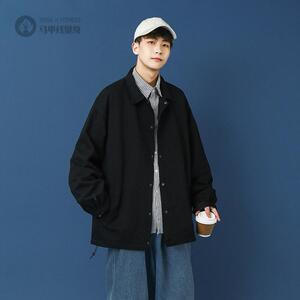 教练夹克男开春休闲百搭秋装纯色