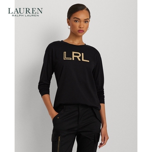 Lauren/拉夫劳伦女装 24早春宽松版徽标平纹针织长袖T恤RL61852