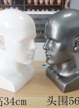头模男士展示架帽子饰品假发模特头商场货柜可展示眼镜泳镜假人头