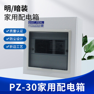 PZ30配电箱明暗装空气开关盒子家用户外12回路电源控制工厂用电箱