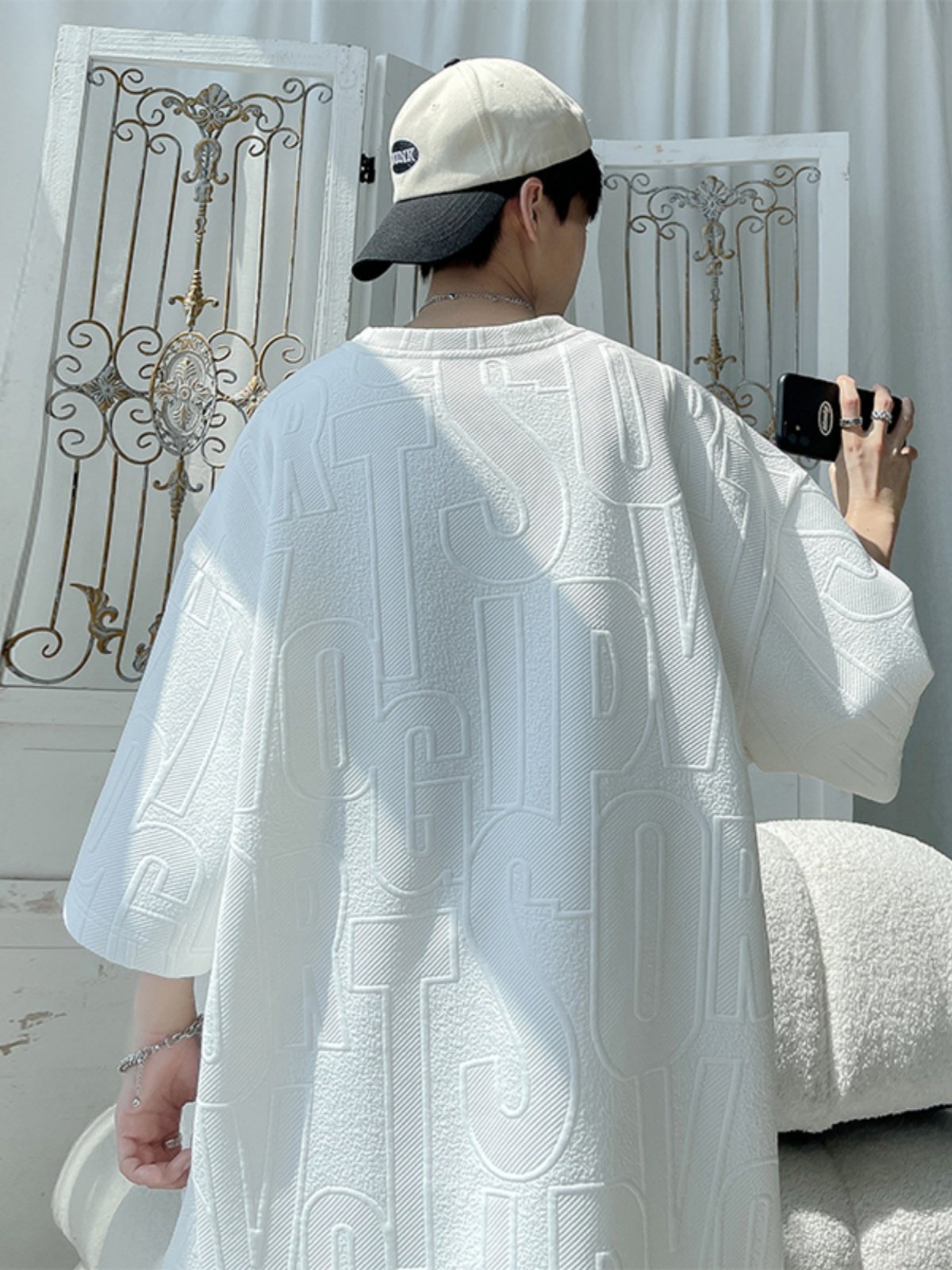 여름 반팔 반바지 정장 남성 대형 루즈한 여름 옷 남성 캐주얼 남성복 세트 플러스 뚱뚱하고 트렌디함