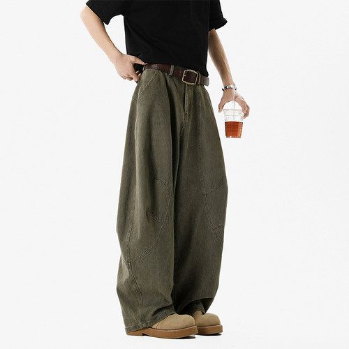 军绿色工装裤男夏季薄款裤子