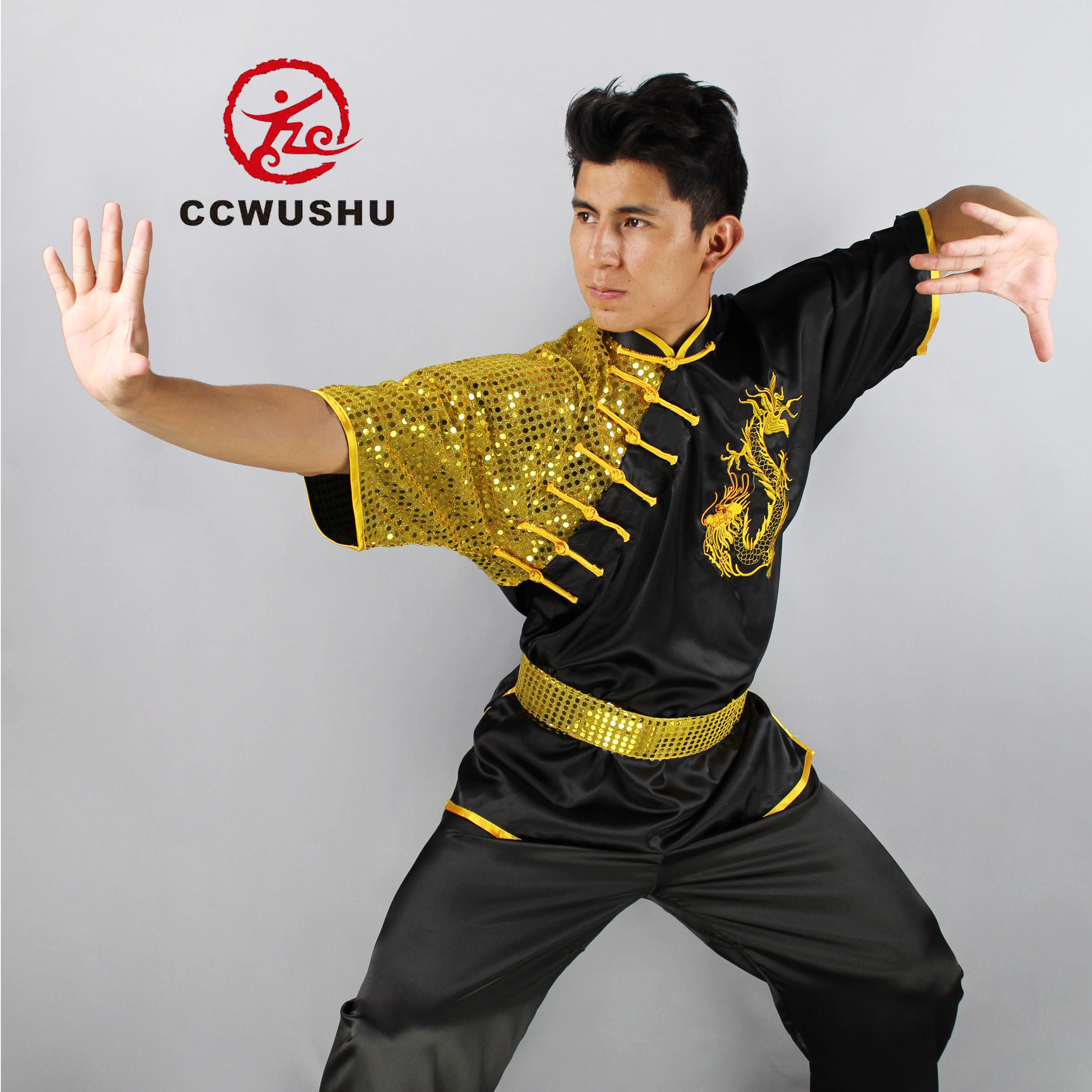 太极服长城夏季武术中国风儿童