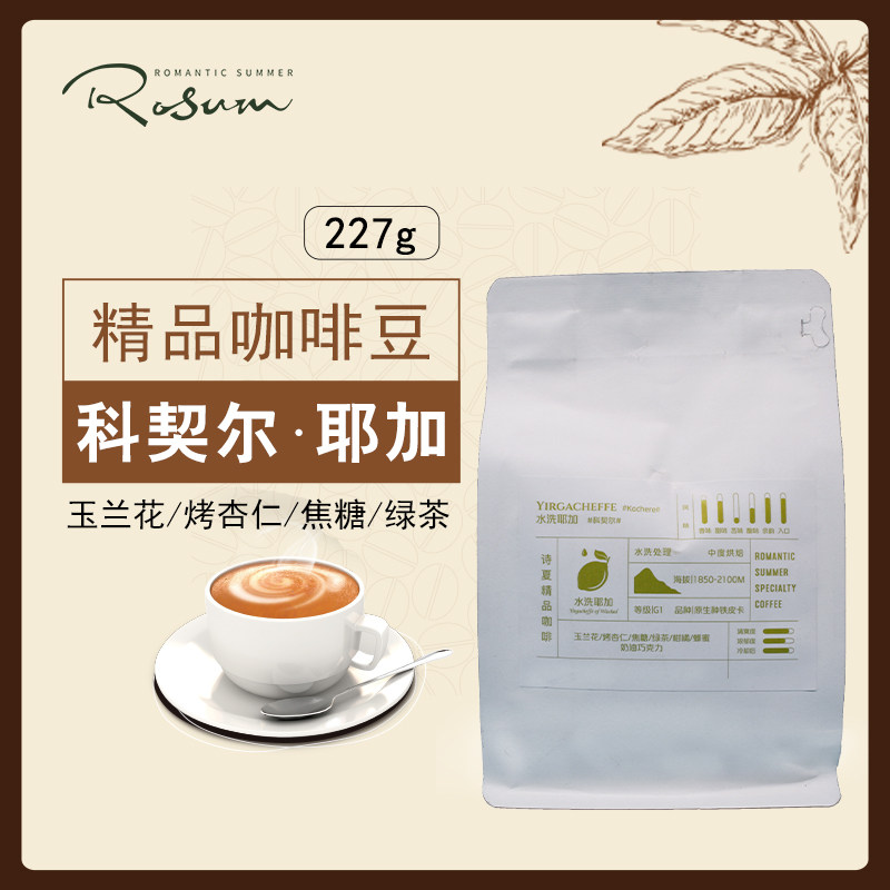 诗夏精品咖啡手冲科契尔耶加雪菲中度烘焙新鲜现烘水洗咖啡豆227g