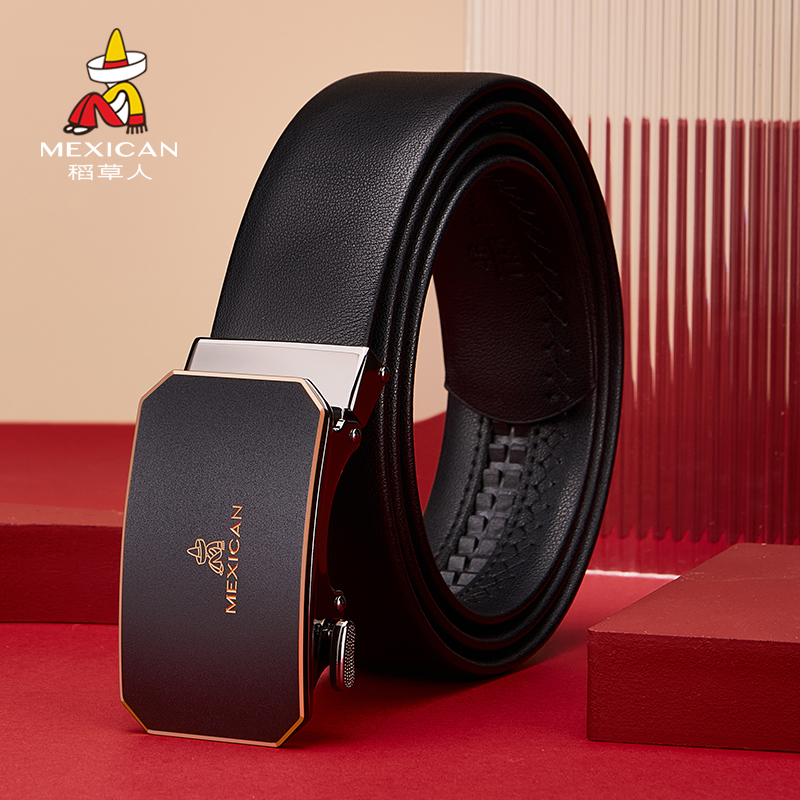 稻草人男士二层牛皮时尚休闲