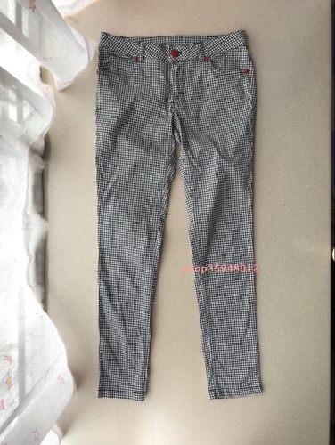 日本正品LIZLISA千鸟格原宿可爱休闲长裤