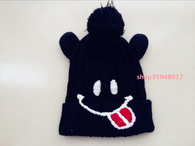 日本正品原宿 onespo 可爱绒线帽