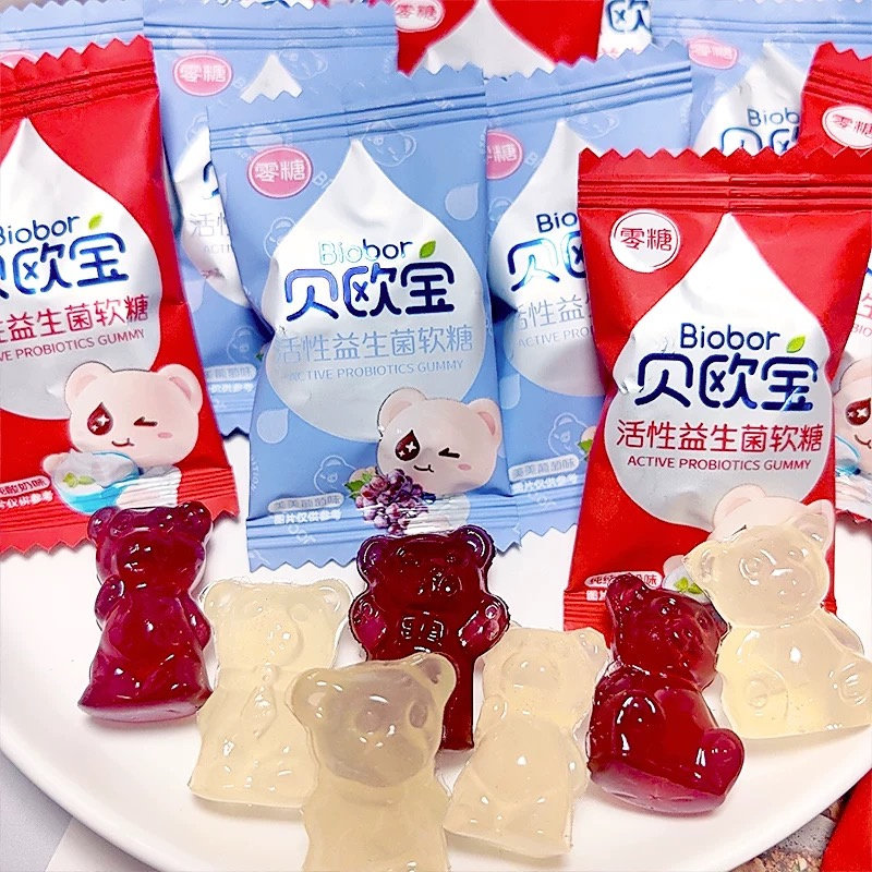 贝欧宝活性益生菌小熊软糖橡皮糖结婚高端喜糖创意糖果休闲小零食
