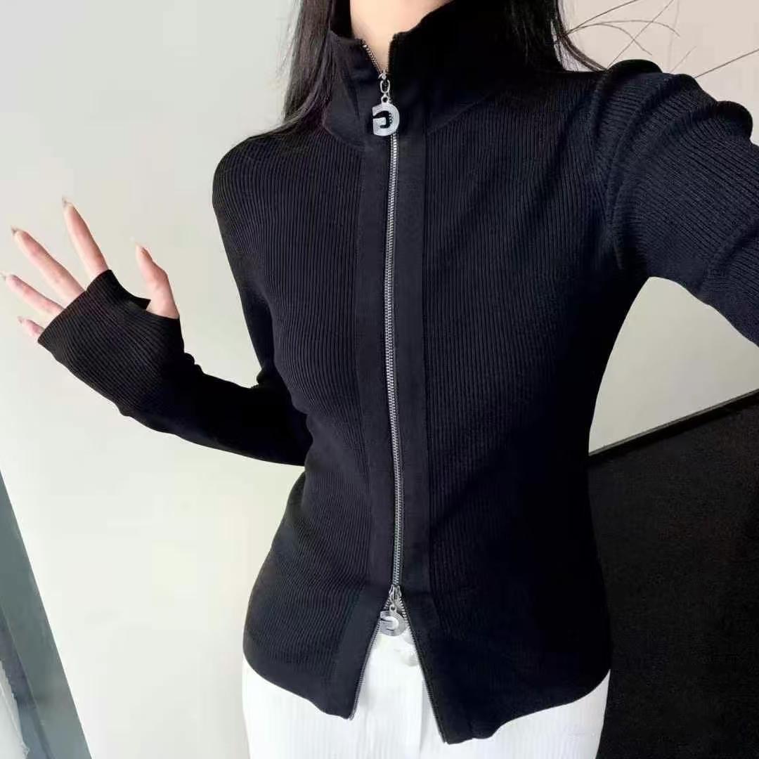 正品哥家新款双拉链针织开衫女