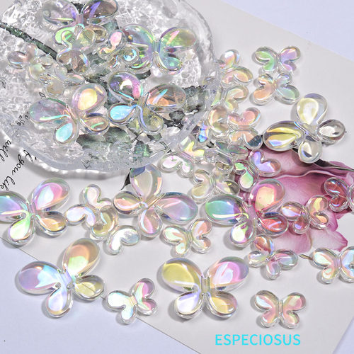 亚克力幻彩UV电镀蝴蝶手工串珠子