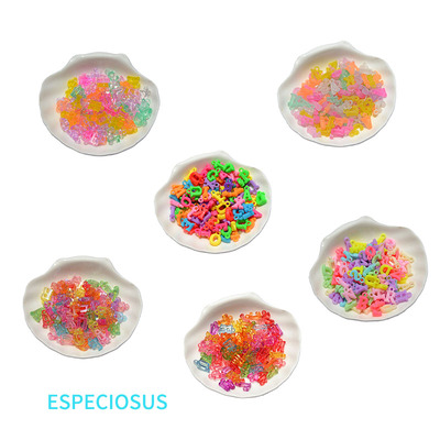 diy透明磨砂亚克力手链挂件珠子