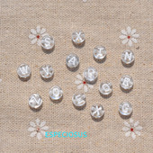 DIY饰品配件韩国明星同款 7MM扁圆透明亚克力英文字母珠子手链隔珠