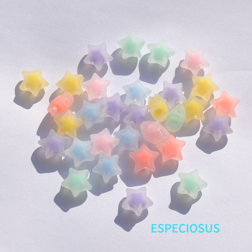 中号亚克力磨砂五角星珠中珠彩色