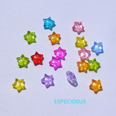 diy透明亚克力五角星手链珠子