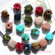 13MM复古亚克力切面多边形彩色散珠子diy饰品配件仿松石管珠隔珠