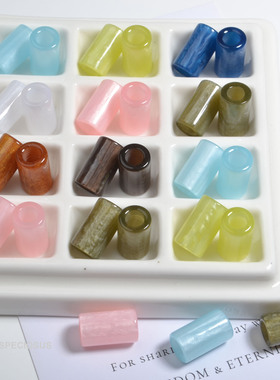 珠光玉彩色圆柱形大孔桶珠编包珠