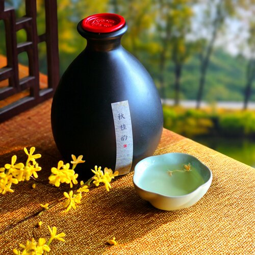 新品 半朵悠莲酒坊38度桂花酒/秋桂韵500ml五年陈酿古风酒礼物 - 封面