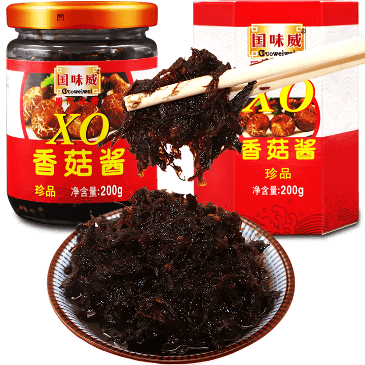 国味威XO香菇酱200g调味酱菜香菇茶树菇拌面拌饭炒菜捞面香味浓郁