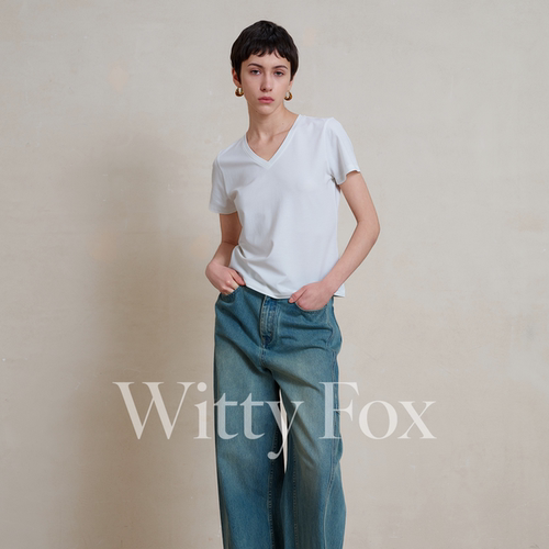 WITTYFOX法式针织T恤通勤