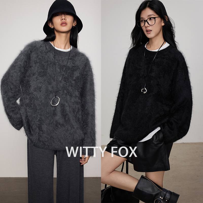 WITTYFOX羊绒拉毛开衫