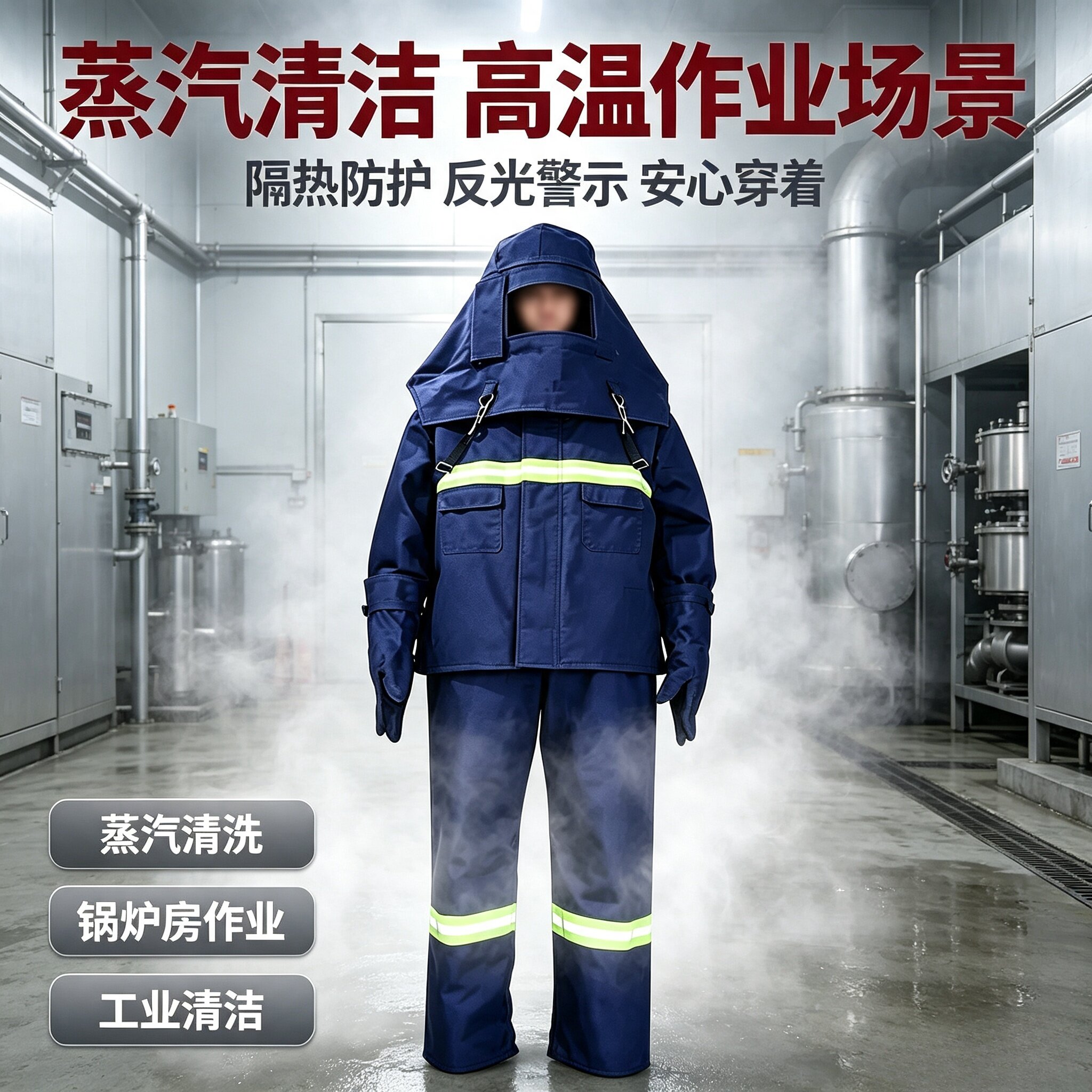 ABL-F02耐高温防蒸汽阻燃隔热防烫防水舒适分体式防护套装