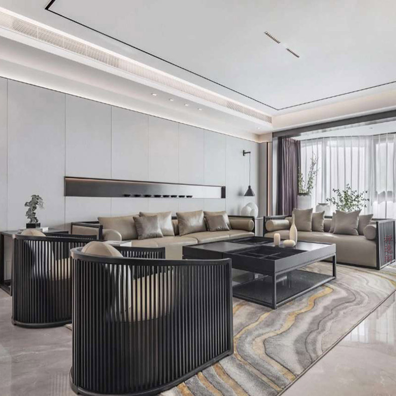 新中式沙发组合实木高端鸡翅木现代简约轻奢客厅样板房万物定制