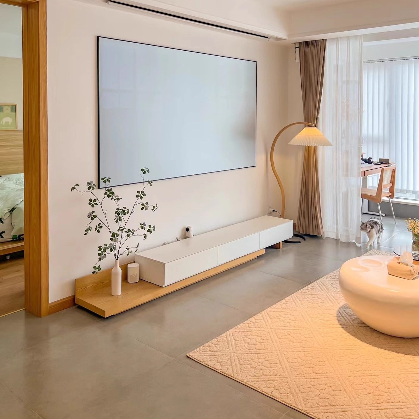 电视柜家用现代简约客厅小户型落地伸缩2025新款茶几电视机柜组合