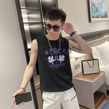夏季薄款无袖T恤潮流男汗背心潮牌外穿坎肩纯棉百搭宽松T008P25，男装背心/马甲，星座615（原A358-1）