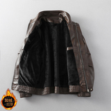 2025秋冬新款男士百搭加绒加厚皮衣潮牌百搭帅气皮外套6155P128，男装皮衣，星座615（原A358-1）