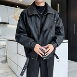 2025秋冬新款男士店主风痞帅皮衣百搭外套7725加绒P190单P180，男装皮衣，星座615（原A358-1）